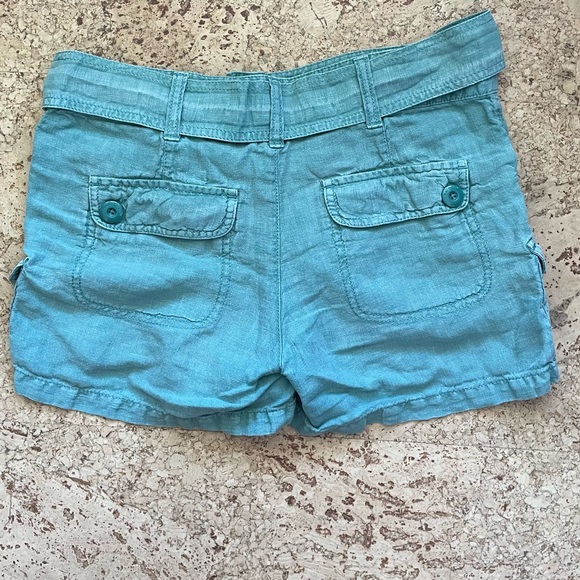 Green linen shorts by hei hei. Size 2. - Picture 2 of 3